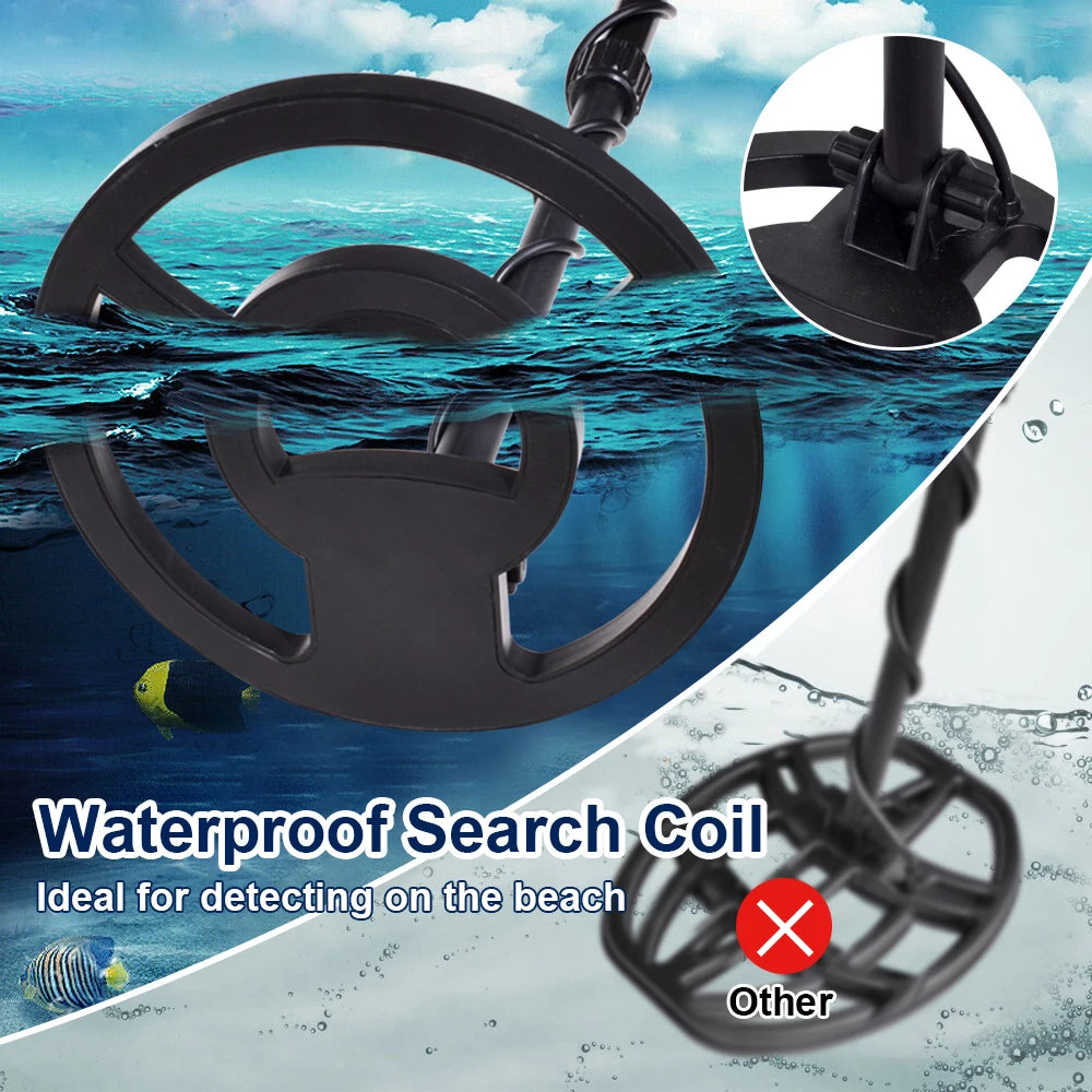 MD-5030 Underground Metal Detector LCD Display Pinpoint Function High Sensitivity Waterproof Search Coil for Coins,Relics,Gold