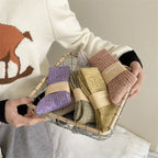 Winter Women Socks Wool Cashmere Thick Warm Long Socks Japanese Fashion Solid Color Thermal Floor Sleeping Socks Christmas Gifts