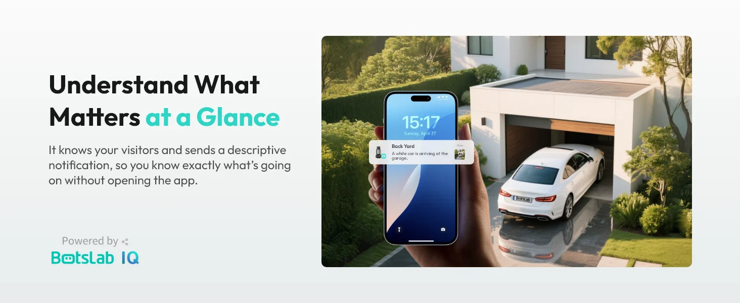 Botslab outdoor surveillance camera 4K Color Night VisionSolar WiFi Security Camera System with 360° PT AI Recognition AutoFocus