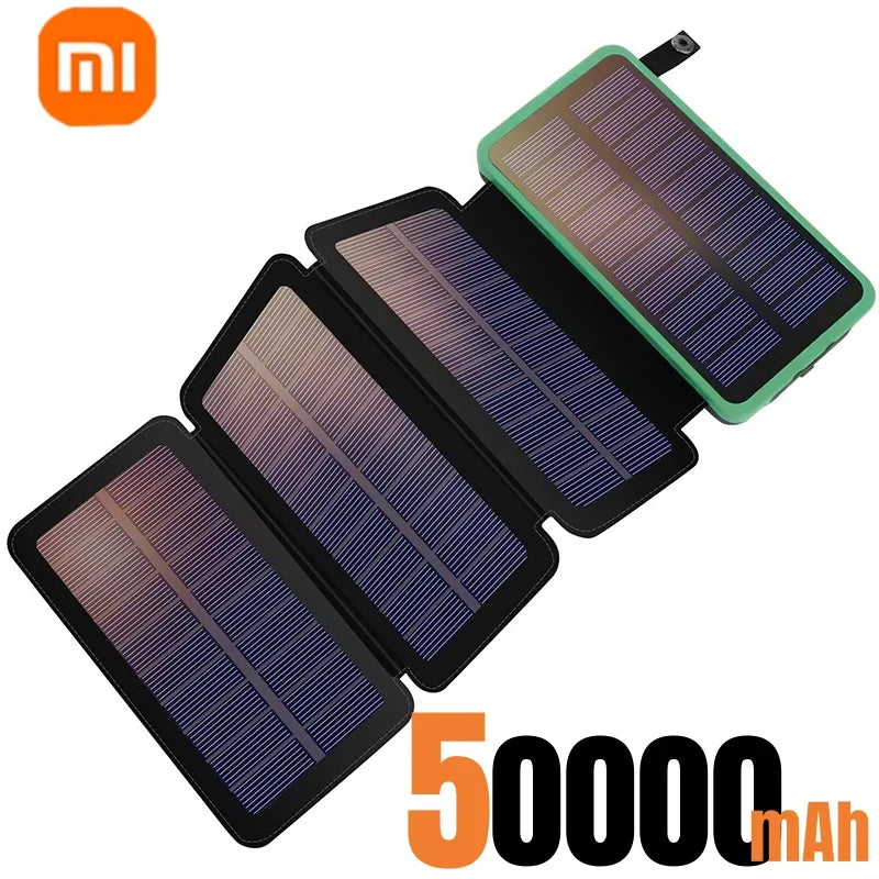 Xiaomi 200000mAH Solar Power Bank Folding Solar Panels 5V 2A USB Output Portable Outdoor Camping Sun Power For IPhone Android