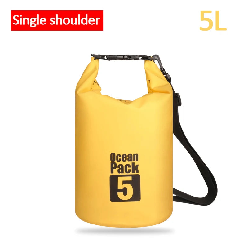 Outdoor PVC Waterproof Dry  Bag 5L 10L 20L 30L Outdoor Diving Foldable Storage Man Women Beach Swimming BaRafting Ocean Bag