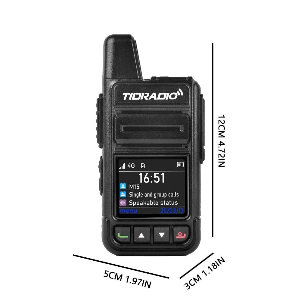 TIDRADIO TD-M15 Global signal POC Radio with 1 Year Sim Card Walkie Talkie Long Range 4G 5000 Miles for Hiking and Camping