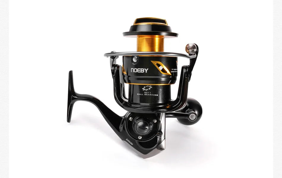 Noeby-Spinning Fishing Reel, Sealed Waterproof, Heavy Duty Sea Metal, Heavy Duty, 30kg Max Drag 4.11 Gear Ratio, 14000 20000