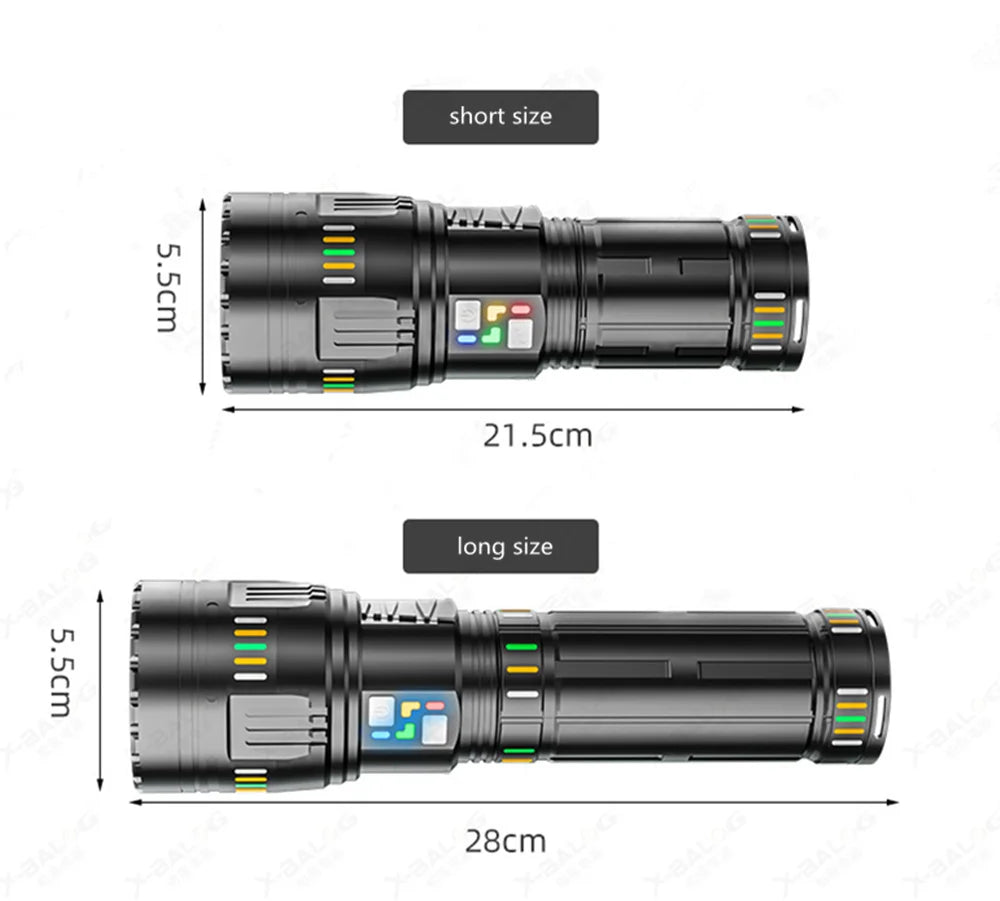 New upgrade GT61 High Power Led Flashlights Super Bright Spotlight Tactical flashlight Zoomable Outdoor Emergency Camping Torch