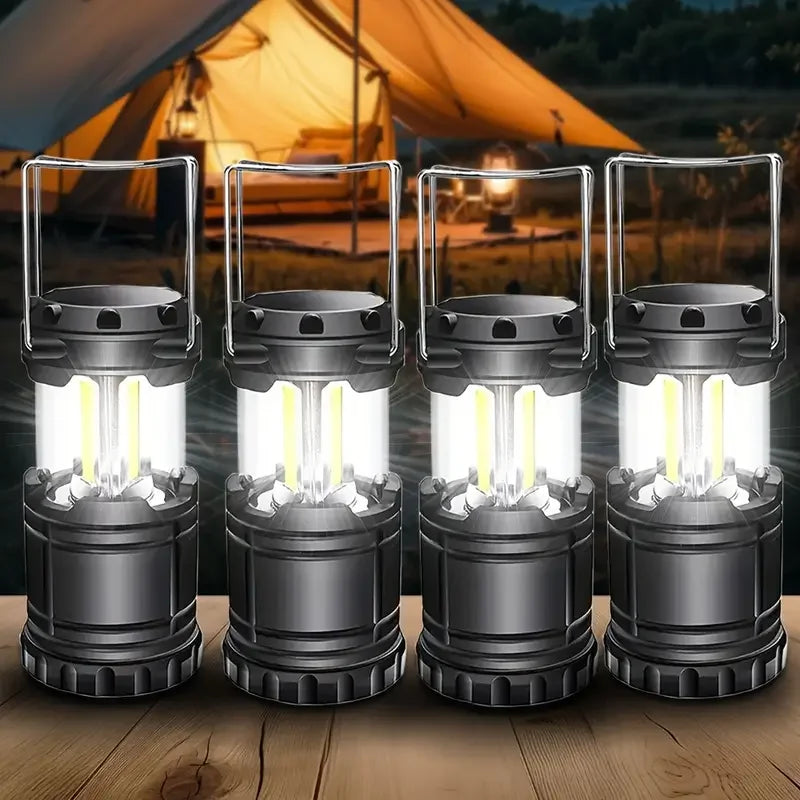 Tent Lamp LED Portable Lantern Telescopic Torch Camping Lamp Outdoor Waterproof Emergency Light Battery Powered