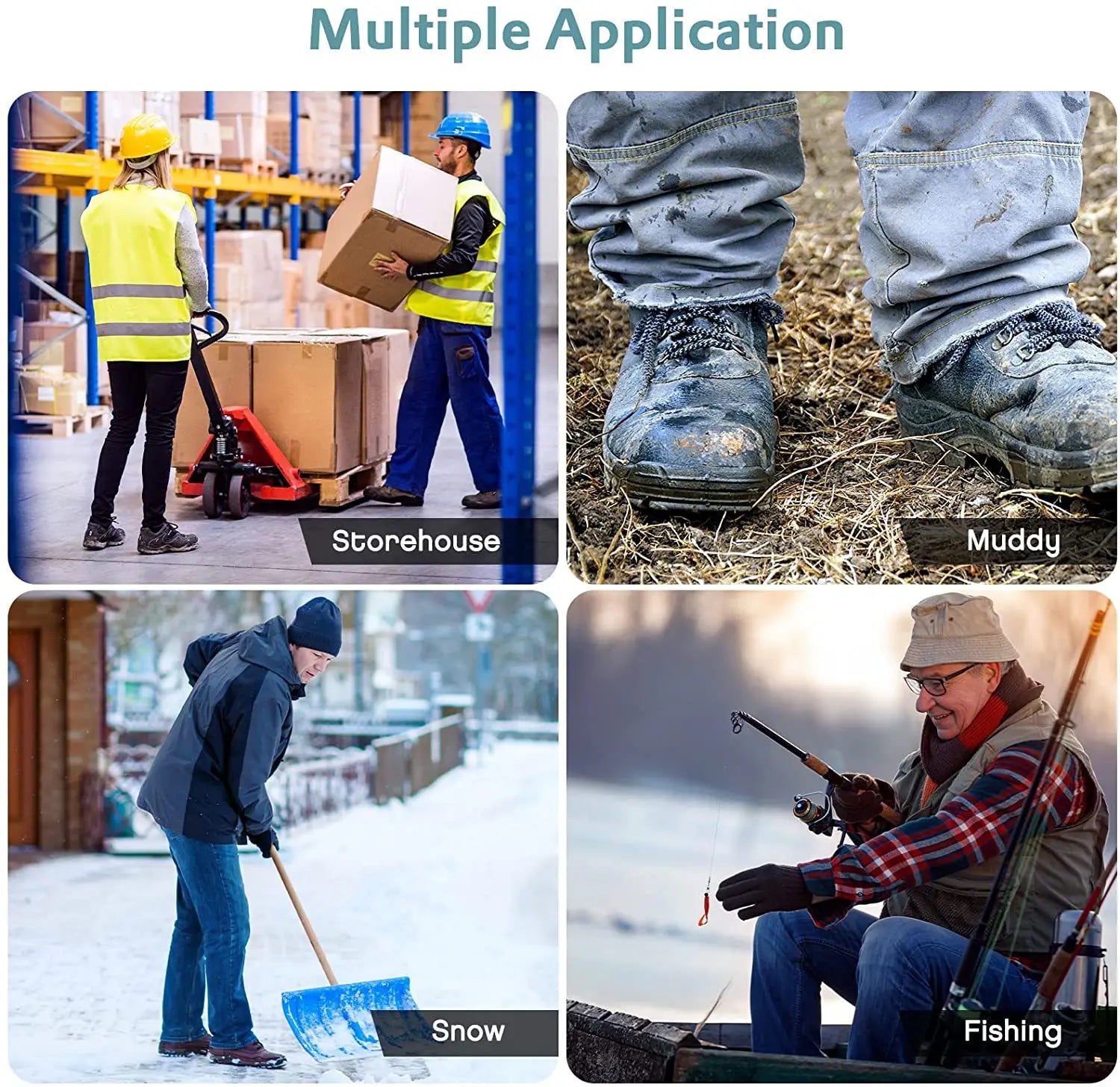 Silicone Waterproof Shoe Covers Reusable Overshoes with Zipper Resistant Rain Boots Non-Slip Washable Protection for Women Men