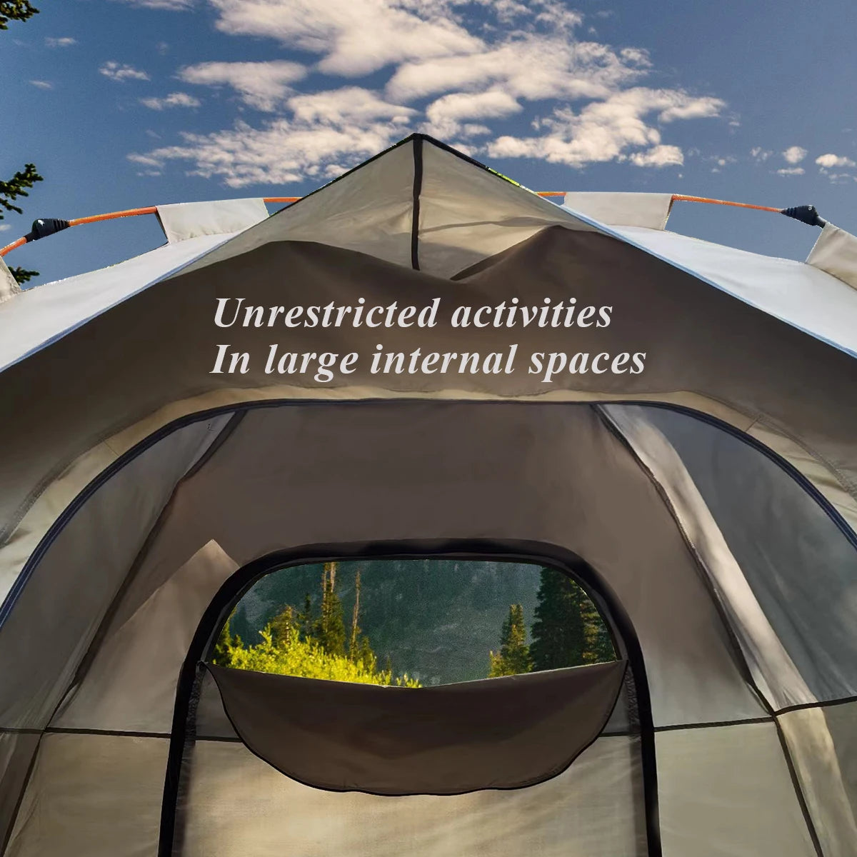 Outdoor shelter Sunshade Self-driving Travel Camping Tent Reactive outdoor Camping tent Two doors and two windows