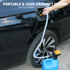 ELEAD 4PC Automatic Fuel Transfer Pump with Auto-Stop Sensor(3.2 GPM) Battery Operated Gas Can Pump with 3 Can Adapters