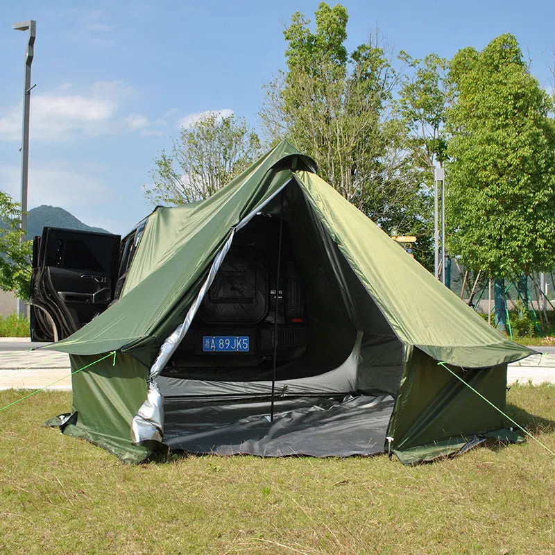 Car Rear Tent for 8 People – Ultra-Lightweight Car Rear Tent with Floor, Waterproof & Windproof, Family Camping Essential