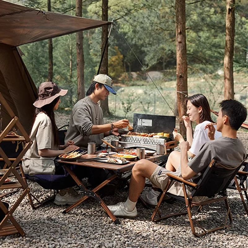 Tabletop barbecue grill household outdoor barbecue grill camping portable folding barbecue grill charcoal barbecue stove