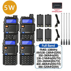 4Pcs Baofeng UV-5R 8W/5W Tri-Power Walkie Talkie High Power Dual Band Long Range Portable Handheld UV 5R Radio