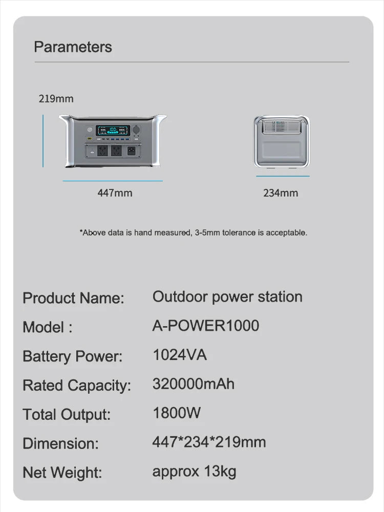 2600W 1800W 500W Portable Power Station 1024wh 345wh Lifepo4 Battery Powerful Power Bank Solar Generator Emergency Power Supply