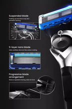 Gillette Fusion 5 ProGlide Razor Premium Edition Flex Ball Tech 5 Layers Ultra Thin Blades Shaving Machine with Mangetic Stand