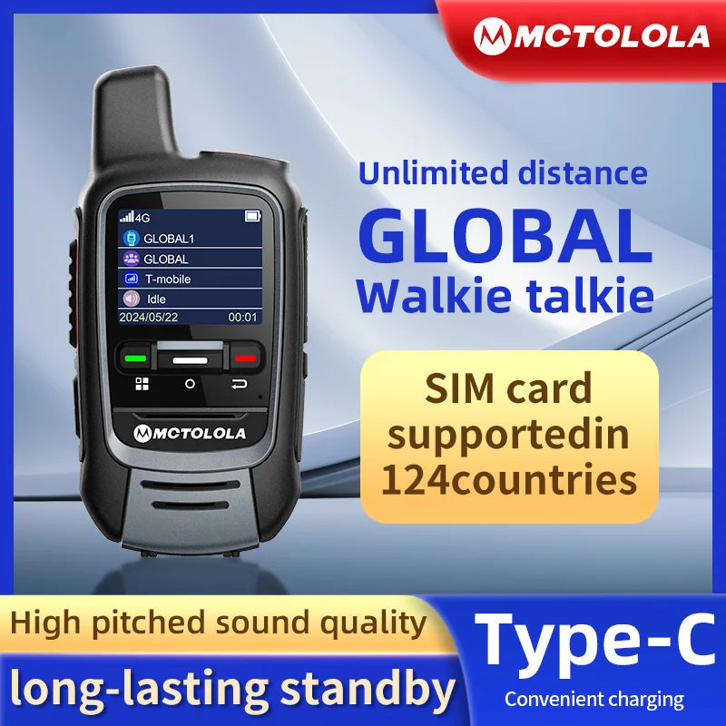 MOTOLOLA Global -4G/5G POC walkie talkie,Remote phone，global police civilian fleet Professional two-way radio (free)5000km