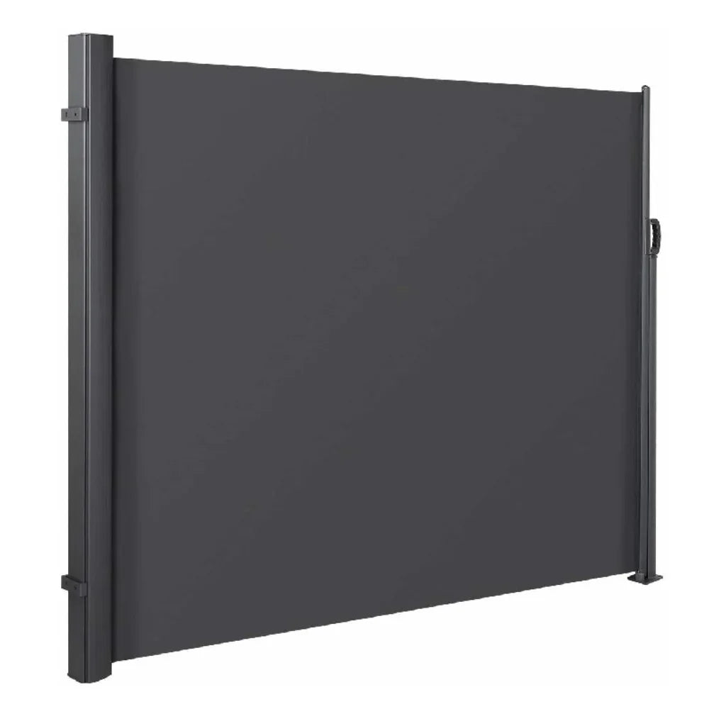 Retractable Side Awning, UV 50+ Full Aluminum Rust-Proof Patio Sunshine Screen, 280 g Thicken Privacy Divider & Wind Screen