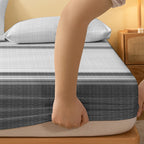 1 Simple modern Geometry printed matte Fitted Sheet, bedroom printed bed cover, bedding (excluding pillowcases)