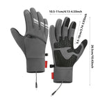USB Heated Gloves Waterproof Touchscreen Winter Snowboard Gloves Hand Warmer Outdoor Fishing Skiing Cycling Driving Gloves
