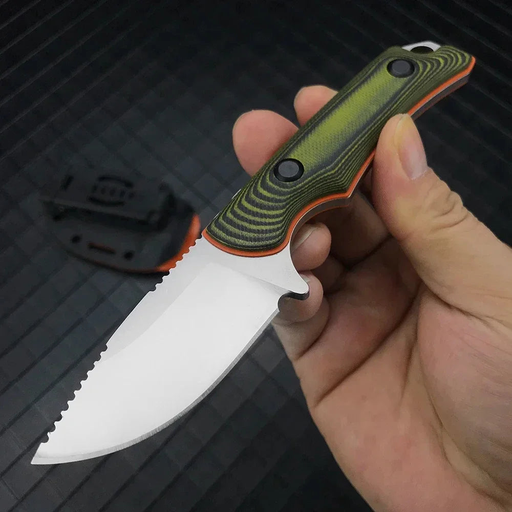 Fixed Blade Hunter Knife with Kydex Sheath G10 Handle Survival Camping Small Multitools Knife