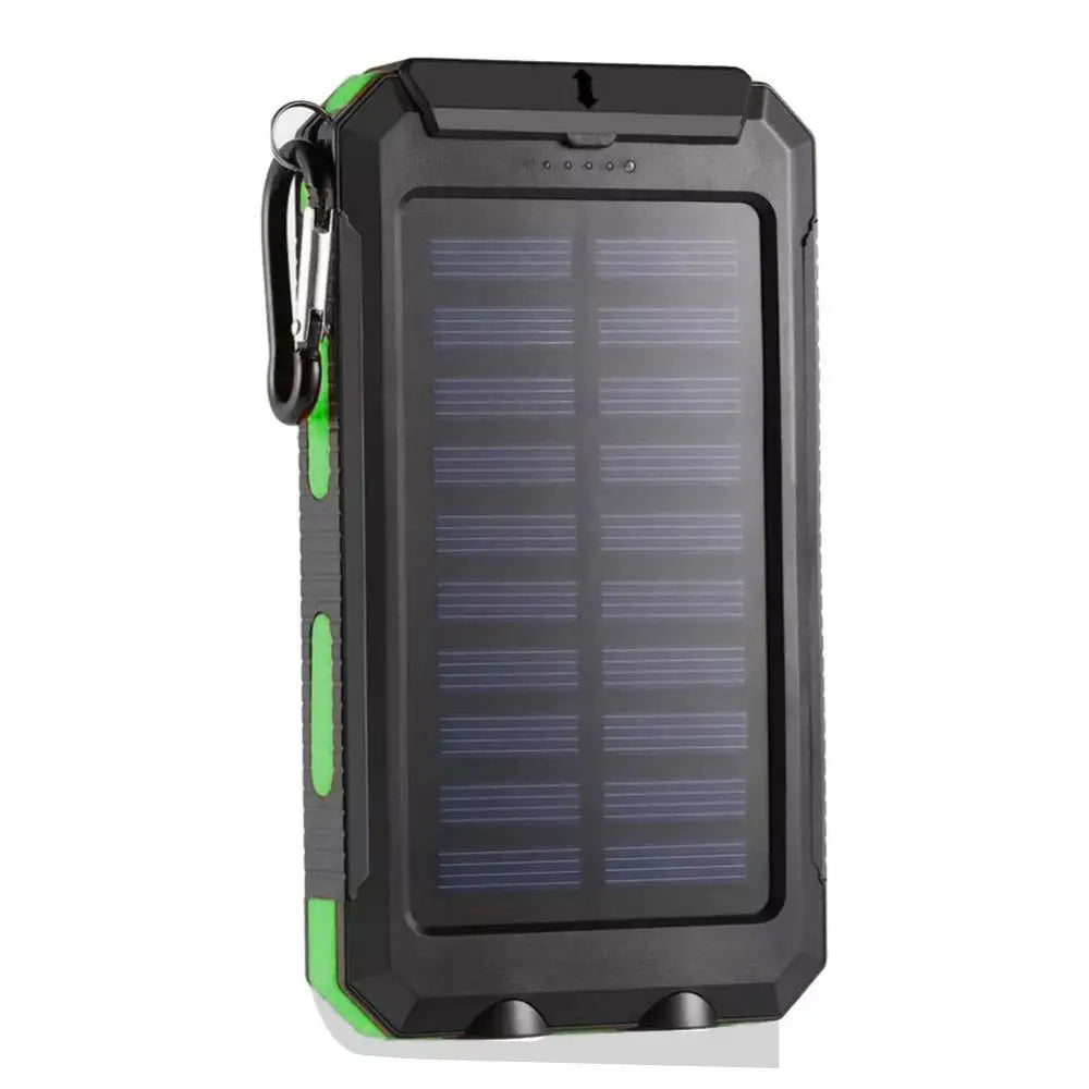Solar Panel DIY Power Bank Case Charge Storage Box Dual USB Power Bank Shell SOS Light Flashing Light Compass Power Bank Box