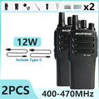 1/2PCS BaoFeng BF 1909 12W High Power Walkie Talkie Long Range UHF Two Way Radio Type C Charging Transmitter Upgrade UV 5R UV 82