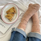 Winter Women Socks Wool Cashmere Thick Warm Long Socks Japanese Fashion Solid Color Thermal Floor Sleeping Socks Christmas Gifts