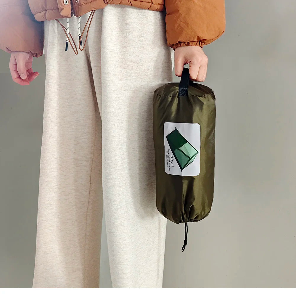 Airy Mesh Tent 1 Person Ultralight Tent Quick Setup Backpacking Shelter Breathable Mosquito Proof for Camping and Trekking