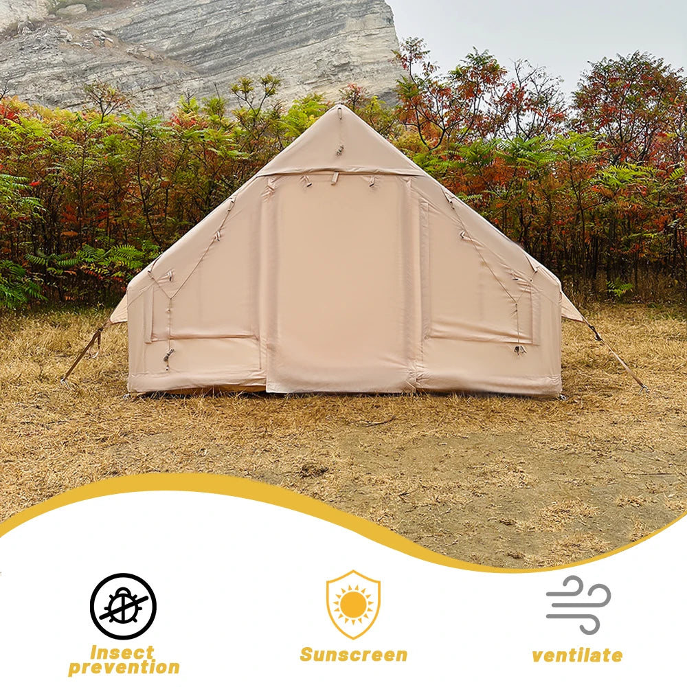 Inflatable Tents For Adult Camping, Luxury Camping Tents, Inflatable Tents With Stove Plug, 4/6/8 Person Family Camping Inflatab