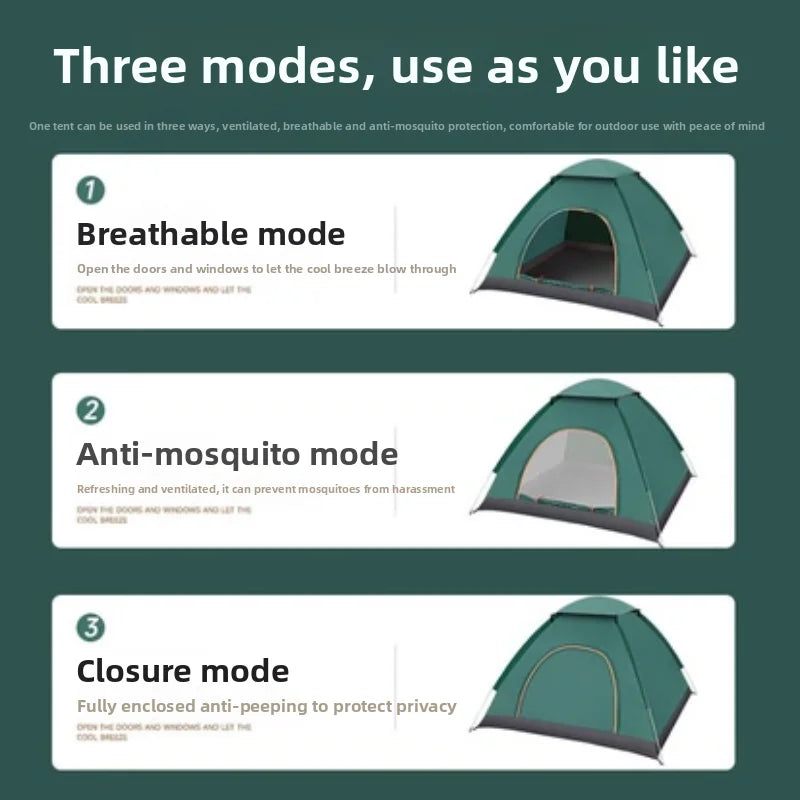 2-3 Person Camping Tent Automatic Tents for Camping Waterproof Family Camping Tent Easy Set Up Tent Portable Windproof Dome