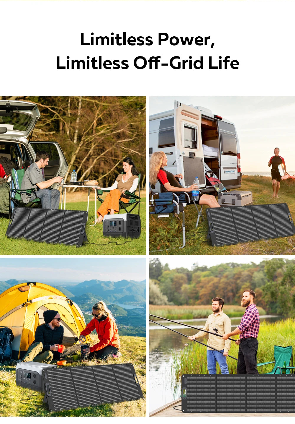 Ctolity generador de energía portatil XP1000 1800W Portable Power Station, 200W Solar Panel Opitional, Foldable Solar Generator