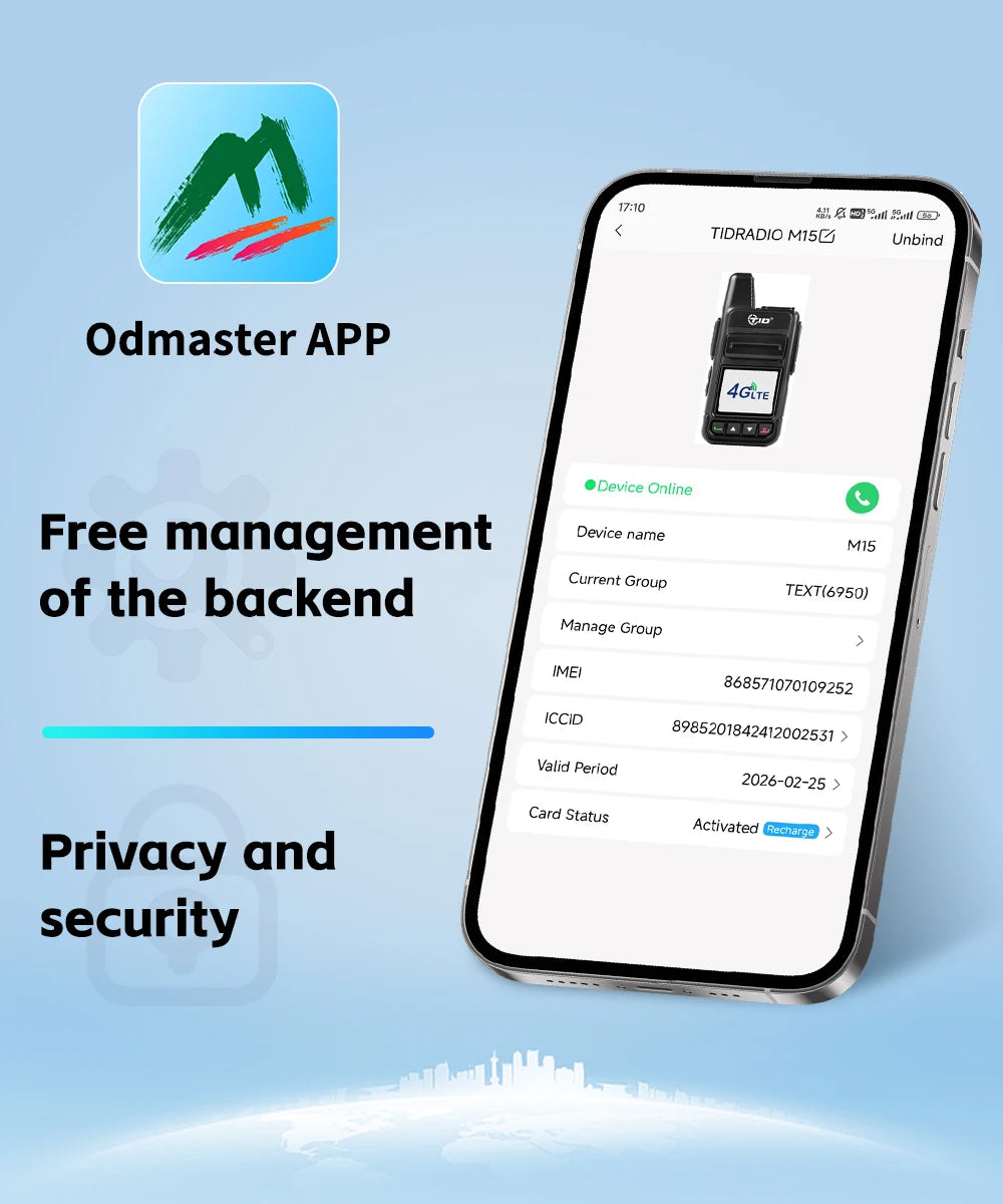 TIDRADIO TD-M15 Global signal POC Radio with 1 Year Sim Card Walkie Talkie Long Range 4G 5000 Miles for Hiking and Camping