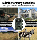 Outdoor 2.7K Wireless Trail Camera Hunting Cameras With Screen Wildlife Surveillance Night Vision Tracking Photo Trap Cams