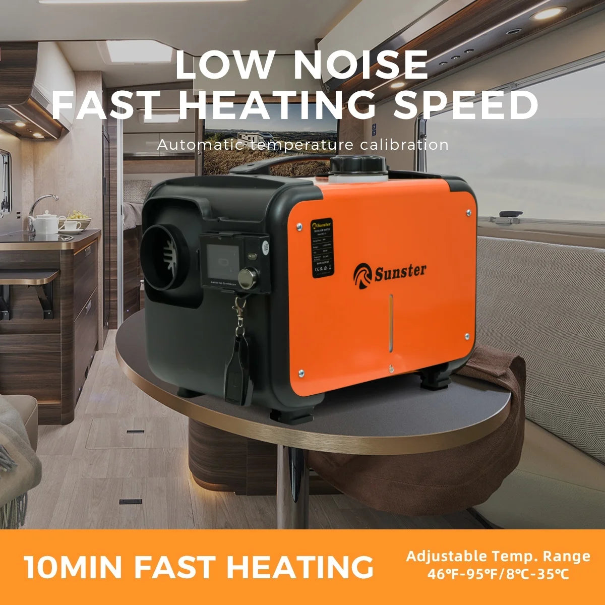 12V&24V&220V AC&DC Universal 8KW Diesel Air Heater All In One Parking Heater with bluetooth App Control For Home RV Vehicle