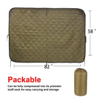 LQARMY Tactical Poncho Liner Camouflage Water Repellent Woobie Quilted Blanket Suitable for Camping, Shooting Hunting