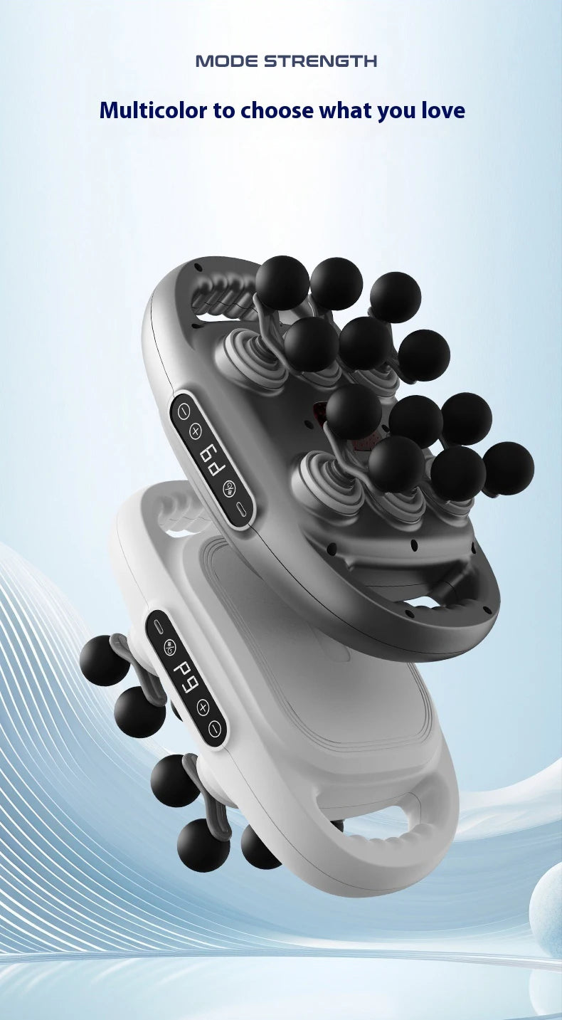 High-Frequency Vibration Full-Bbody Massage Gun Back, Waist, Neck and Shoulder Massager muscle Massager 12/16-Head fascia Gun