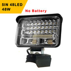 3/4/5/8Inch Led Light Portable Spotlights Cordless Outdoor Work Fishing Handheld Emergency Tool Light Fit Dewalt 18V Battery