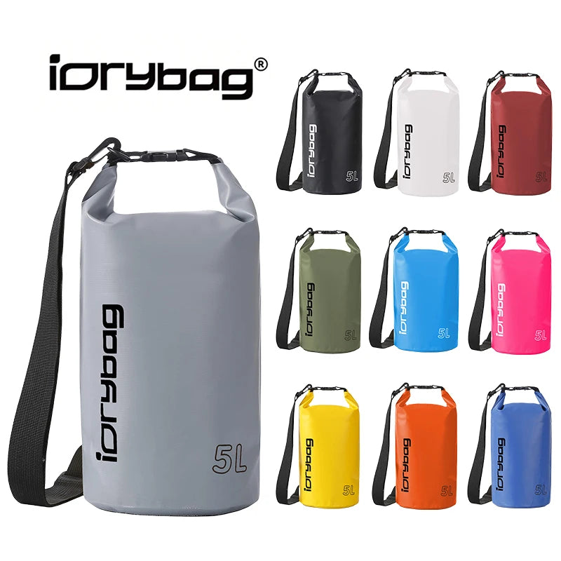 Idrybag Dry Bag Waterproof Bag for Women Men 2/5/10/15/20L Swimming Rafting Kayaking River Trekking Waterproof Dry Bag Backpack