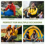 WESTTUNE Camping Sleeping Pad Ultralight Camping Mat with Pillow Built-in Foot Pump Inflatable Mattress for Backpacking Hiking