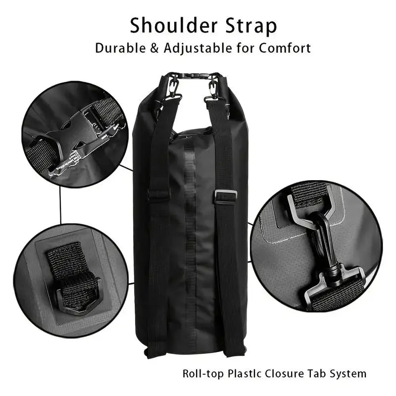 Outdoor PVC Waterproof Dry  Bag 5L 10L 20L 30L Outdoor Diving Foldable Storage Man Women Beach Swimming BaRafting Ocean Bag