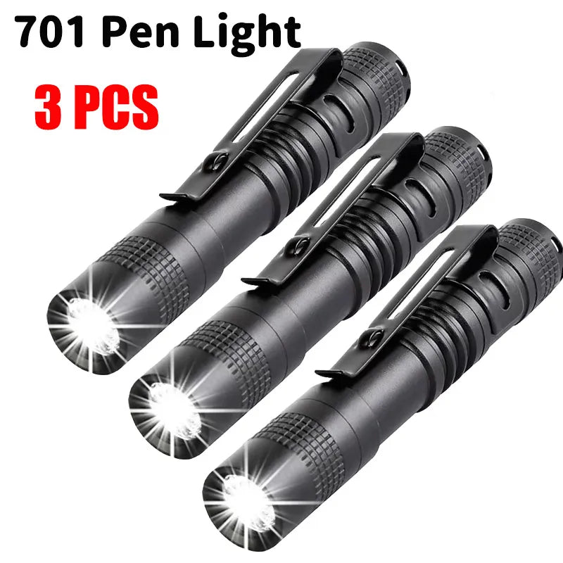 Mini Portable LED Pen Light Pocket Ultra Bright High Lumens Handheld Flashlight Linterna Torch For Camping Outdoor Emergency