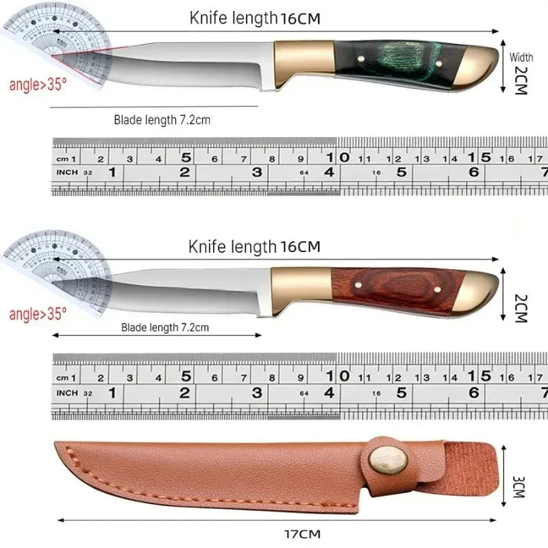 10pcs Boning Knife Meat Cleaver Stainless Steel Kitchen Mongolian Hand Meat Knife Roasted Whole Lamb Steak Knife with Cover