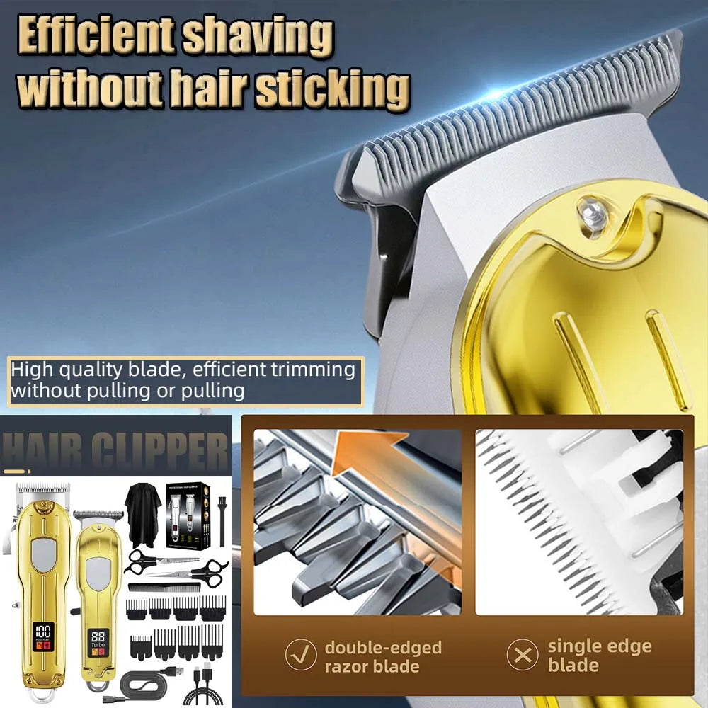 Hair Clippers for Men Professional, Barber Clippers and Trimmers Set, Cordless Hair Clippers for Hair Cutting Kit