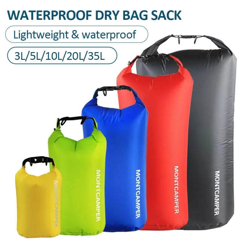 3/5/10/20/35L Waterproof Dry Bag Sack Outdoor Ultralight Drifting Swimming Clothes Storage Bag Rafting Kayaking Sport Bag