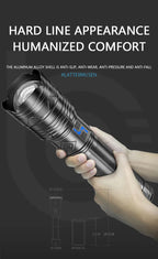 New upgrade GT61 High Power Led Flashlights Super Bright Spotlight Tactical flashlight Zoomable Outdoor Emergency Camping Torch