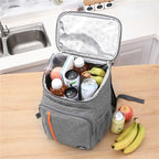 18L Portable Thermal Lunch Bag Food Box Durable Waterproof Cooler Ice Insulated Case