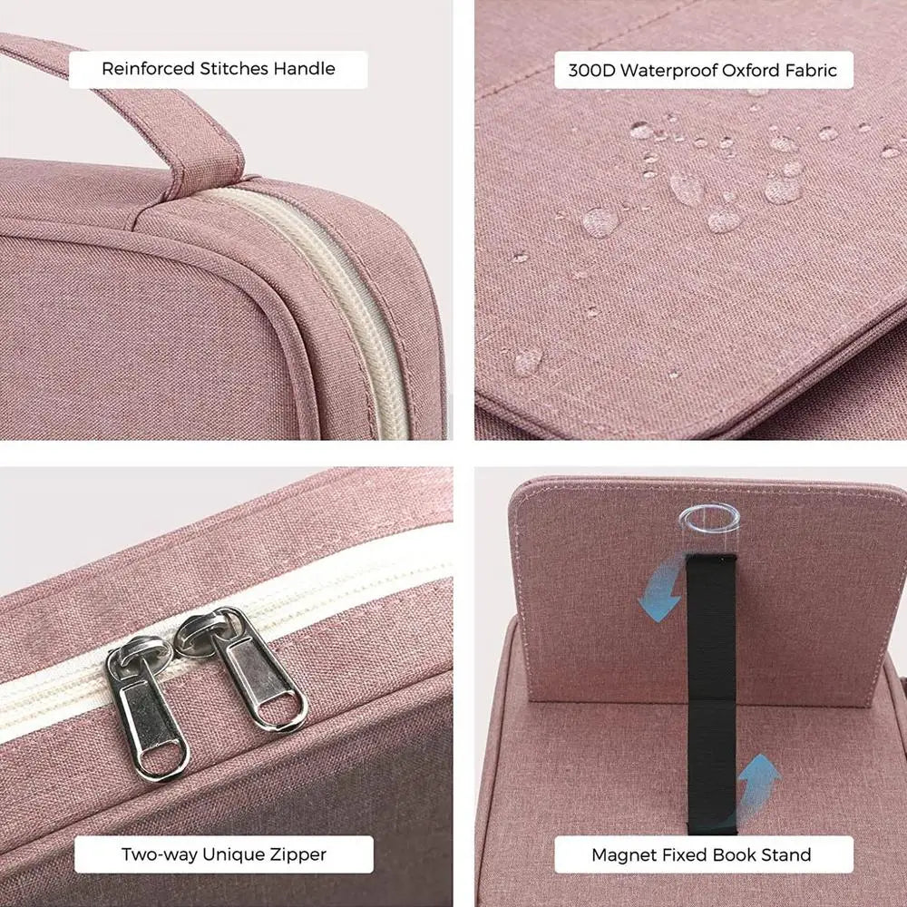 Large Bible Cover Book Holy Cover Case Carry Bag Waterproof Storage Bag Multiple Pockets Church Bag With Handle To Hold Pen Book