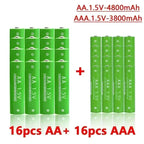 1.5V Rechargeable AA AAA 4.8-3.8Ah Battery For Torch Toys Clock MP3 Player Replace Ni-Mh Battery Delivery within 15-25 days