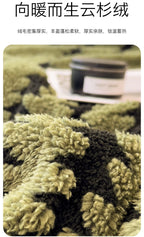 Super Thick and Warm Flannel Blanket Super Soft Fluffy Queen Size Bed Blanket Cozy Skin-friendly Multifunctional Nap Blanket