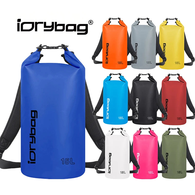 Idrybag Dry Bag Waterproof Bag for Women Men 2/5/10/15/20L Swimming Rafting Kayaking River Trekking Waterproof Dry Bag Backpack