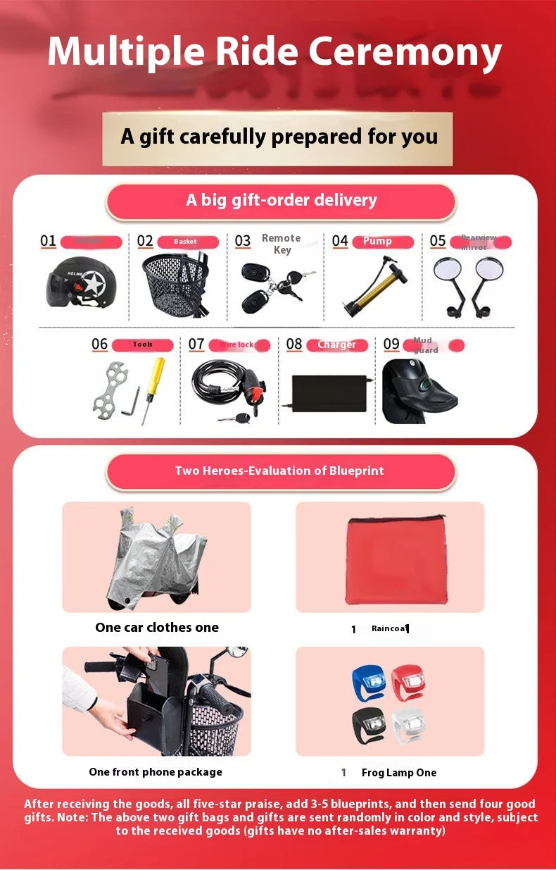 800W48V 70km folding electric tricycle small leisure vehicle for adults to ride three people portable battery car for home use