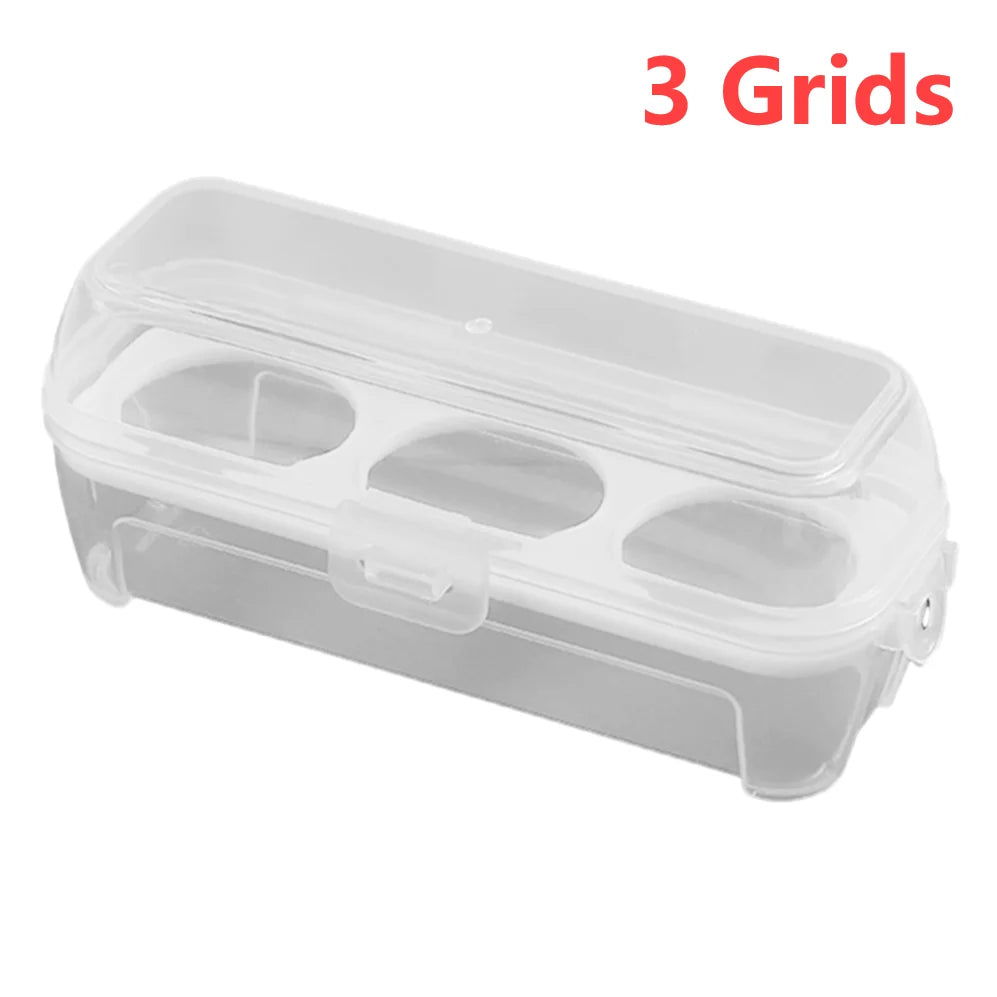 Portable Eggs Box Case Kitchen Container Organizer for Outdoor Camping Picnic Transparent 3/4/8 Grids Egg Holder